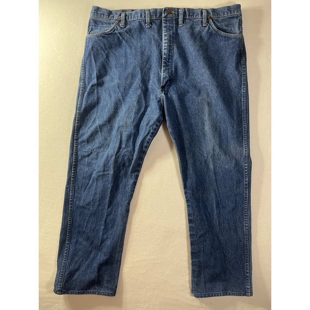 Vintage Wrangler Jeans 46x34 Hemmed To 27 Inseam Made USA Check Measurements